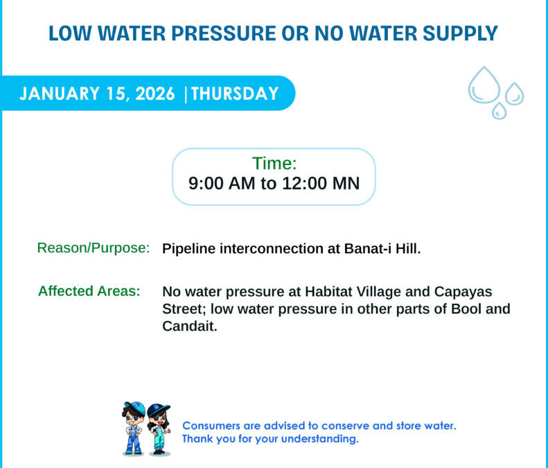 Water Service Interruption Advisory, January 15, 2026