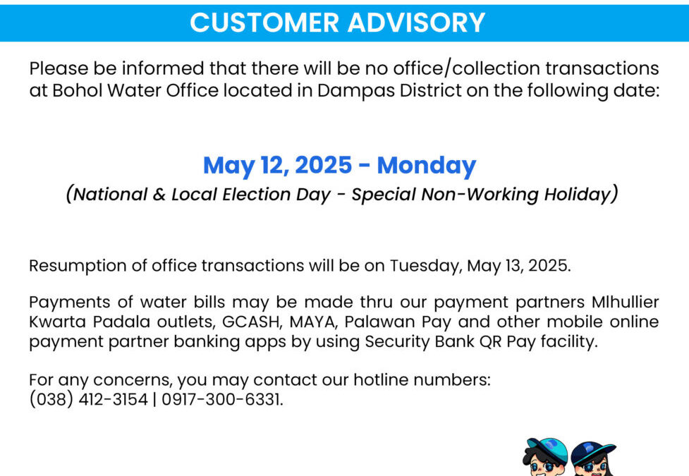 Customer Advisory, May 12, 2025.