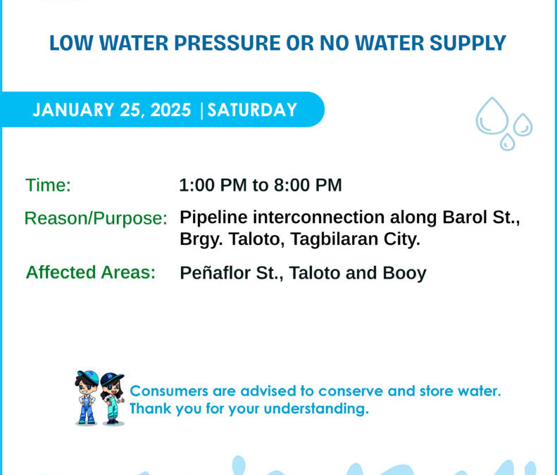 Water Service Interruption Advisory, January 25, 2024