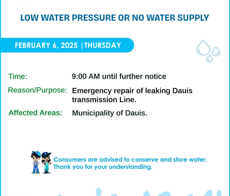 Water Service Interruption Advisory, February 6, 2025 | Thursday