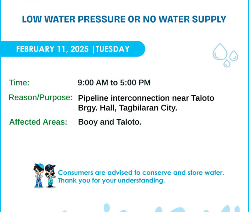 Water Service Interruption Advisory, February 11, 2025.