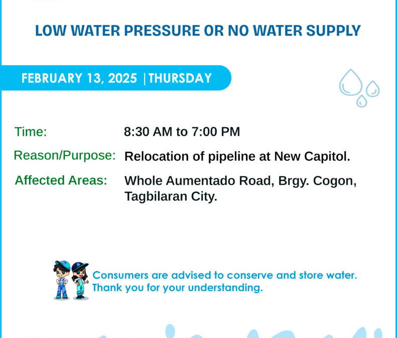 Water Service Interruption Advisory, February 13, 2025.