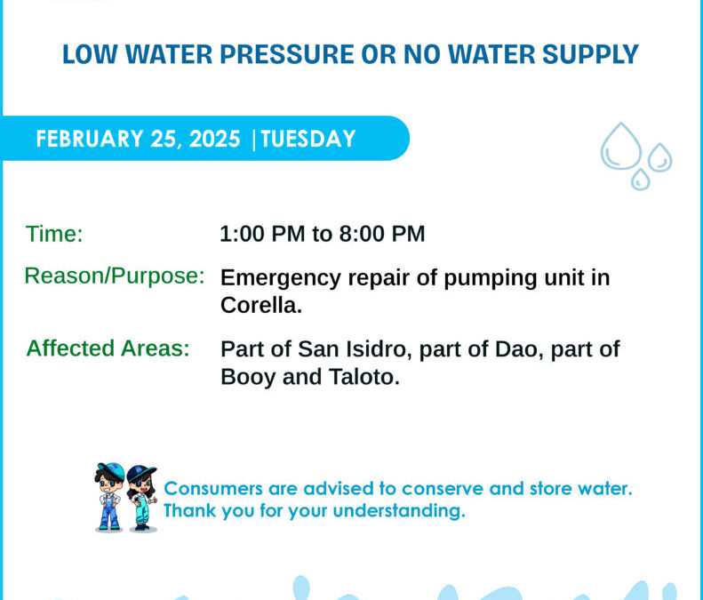 Water Service Interruption Advisory, February 25, 2025.