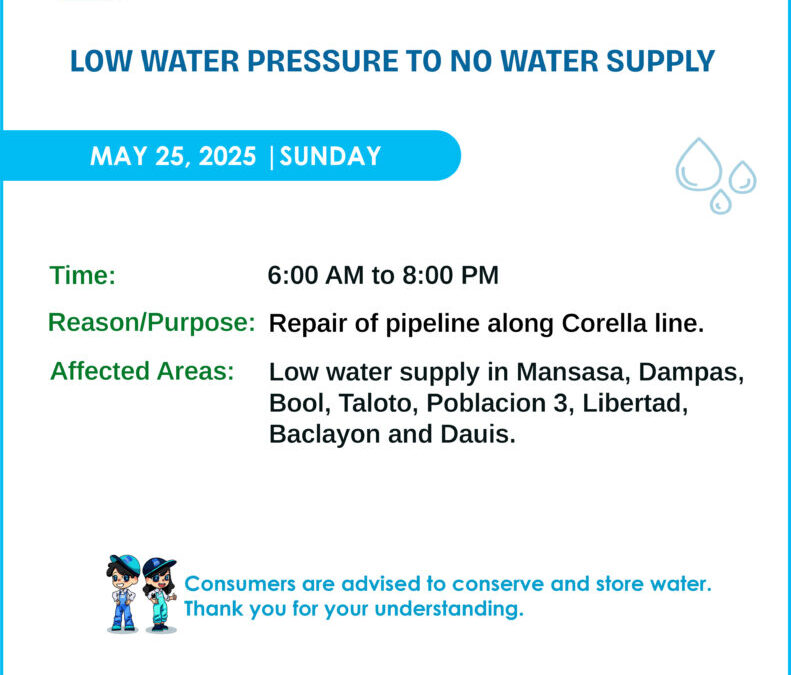 Water Service Interruption Advisory, May 25, 2025.