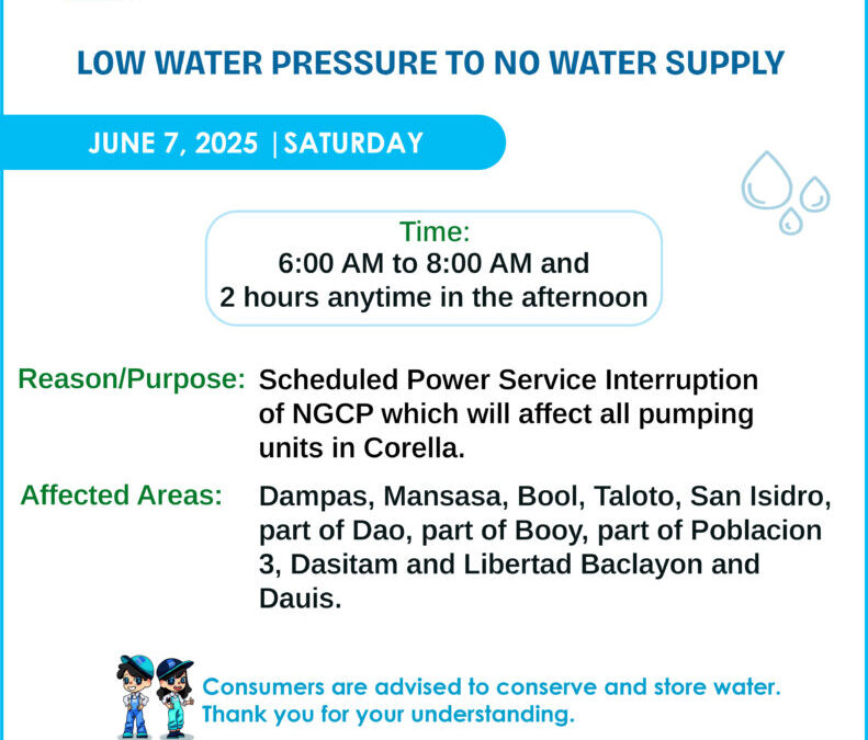Water Service Interruption Advisory June 7, 2025