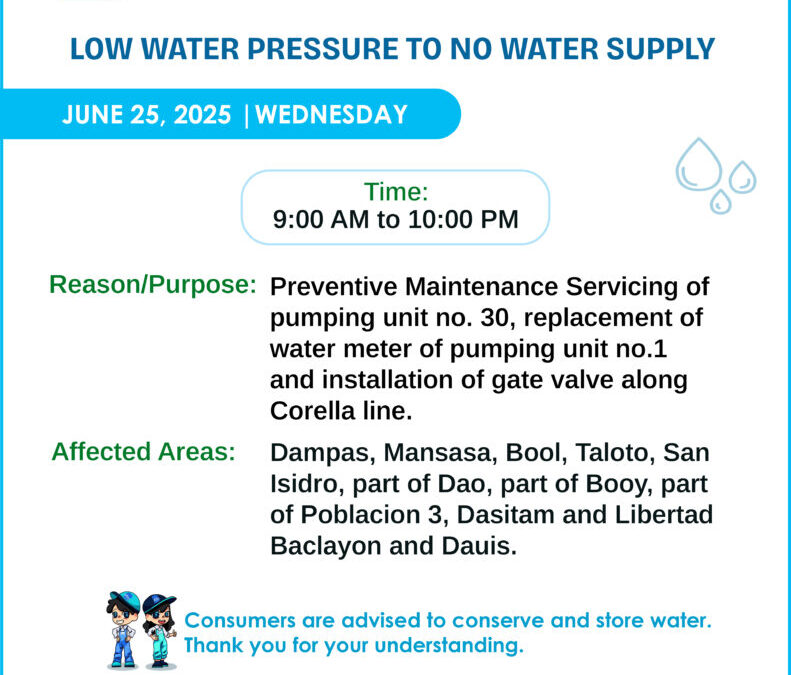 Water Service Interruption Advisory, June 25, 2025.