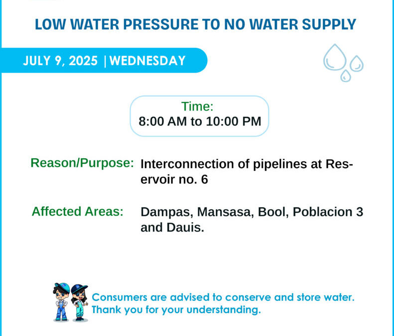 Water Service Interruption Advisory, July 9, 2025.