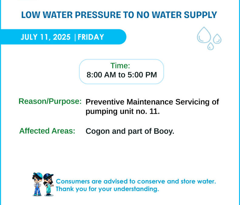 Water Service Interruption Advisory, July 11, 2025.