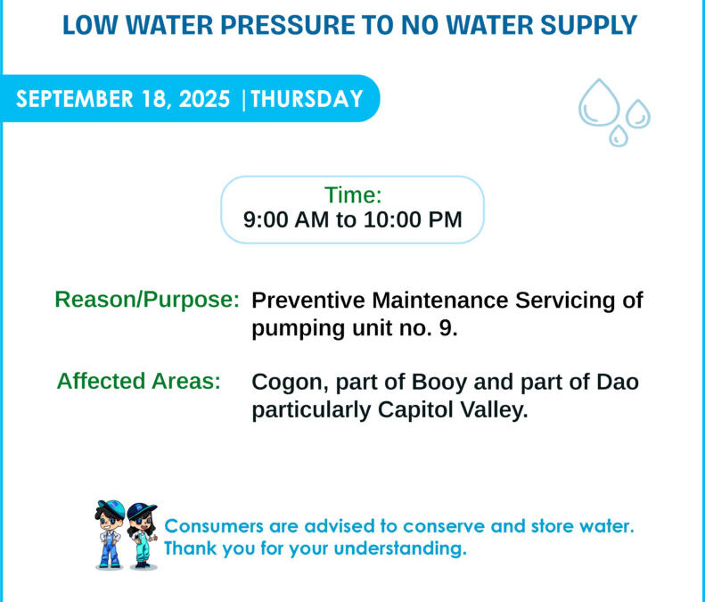 Water Service Interruption Advisory, September 18, 2025.