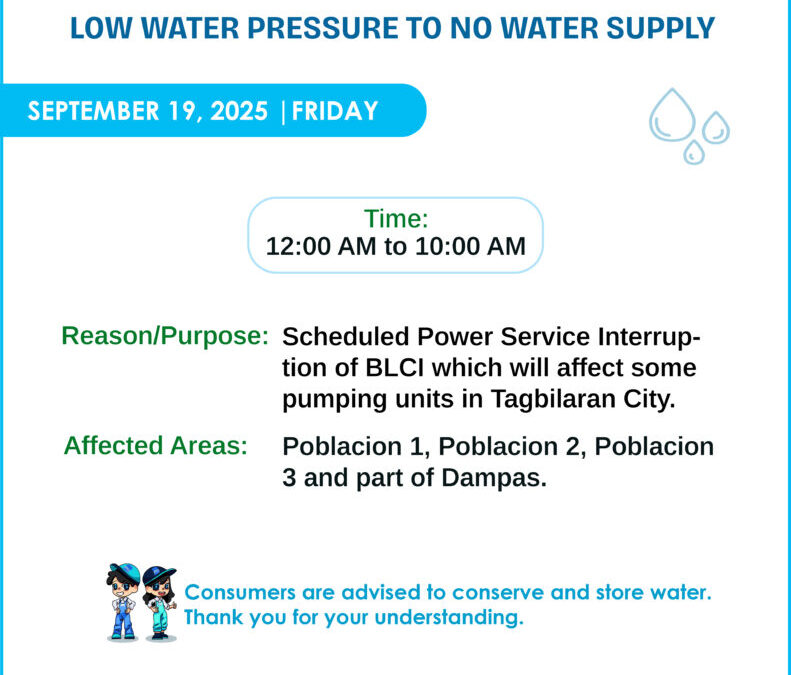 Water Service Interruption Advisory, September 19, 2025.