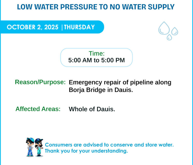 Water Service Interruption Advisory, October 2, 2025.