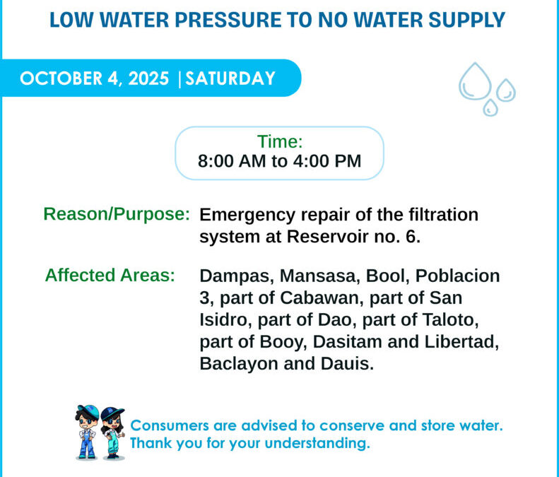 Water Service Interruption Advisory, October 4, 2025.