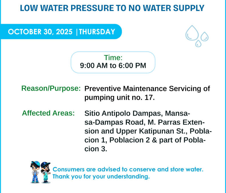 Water Service Interruption Advisory, October 30, 2025.