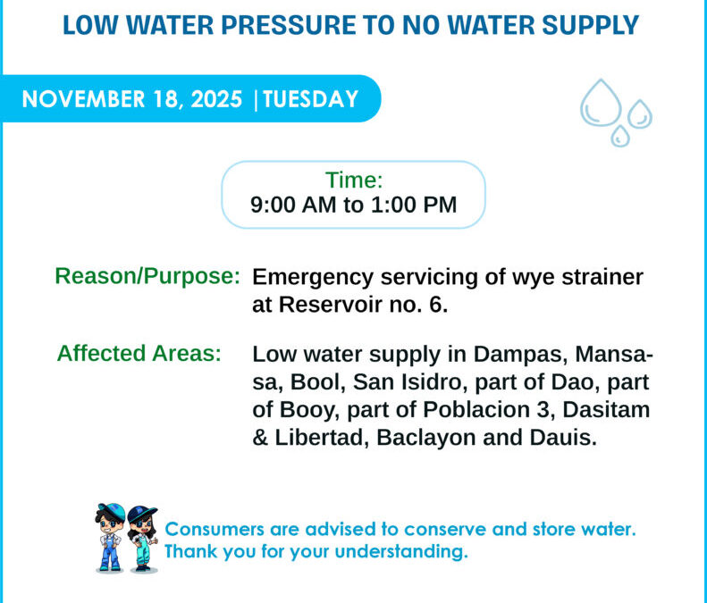 Water Service Interruption Advisory, November 18, 2025.