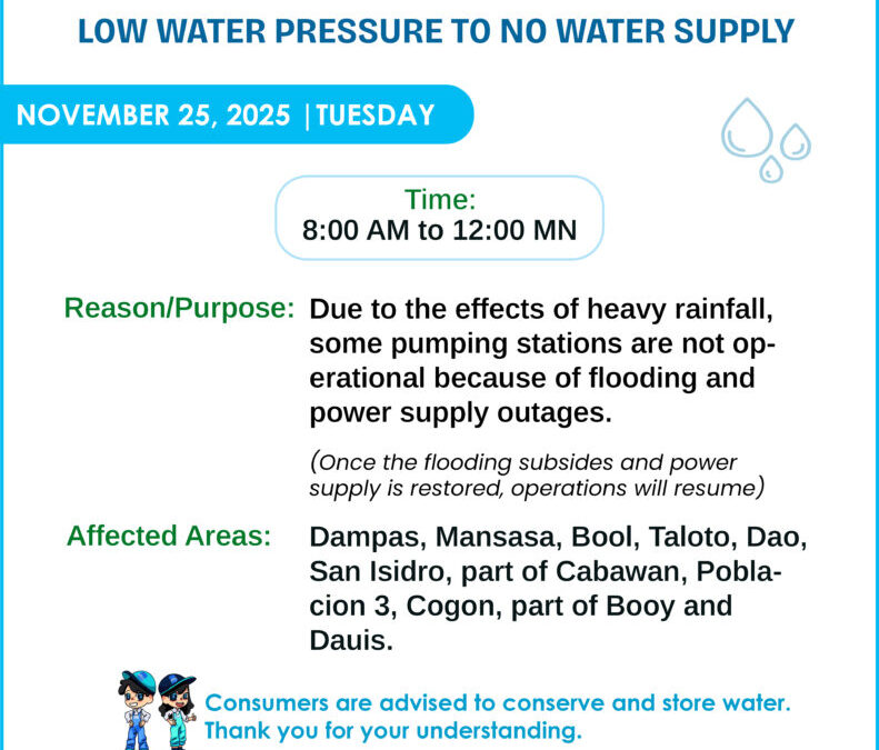 Water Service Interruption Advisory, November 25, 2025.