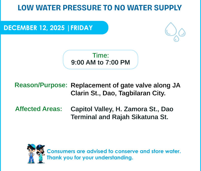 Water Service Interruption Advisory, December 12, 2025