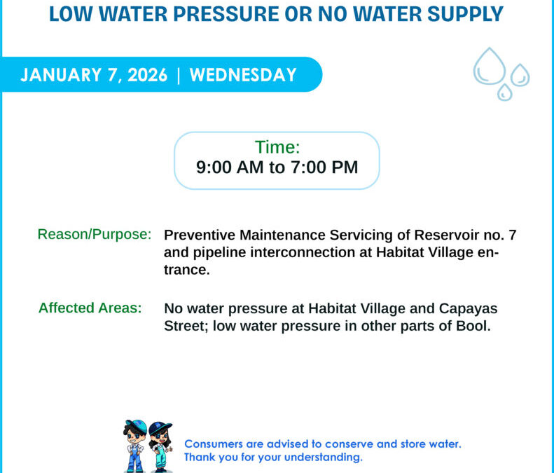 Water Service Interruption Advisory, January 7, 2026