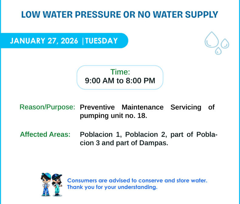 Water Service Interruption Advisory, January 27, 2026