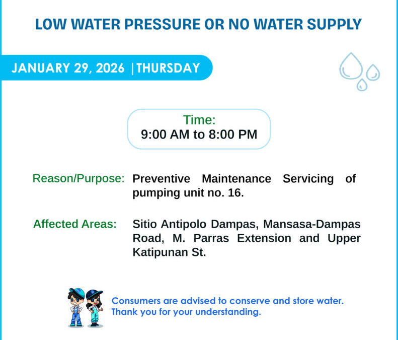 Water Service Interruption Advisory, January 29, 2026