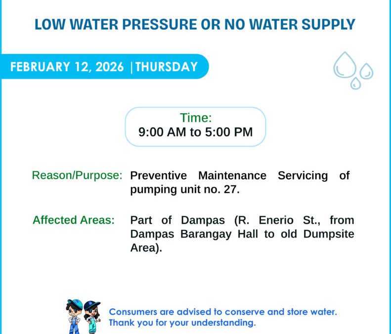 Water Service Interruption Advisory, February 12, 2026.