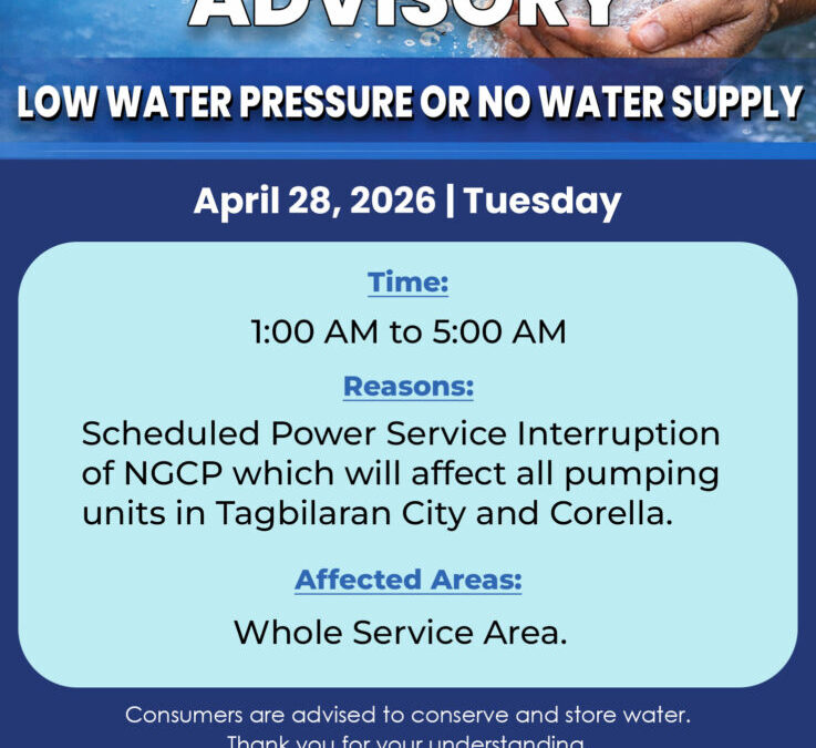 Water Service Interruption Advisory, April 28, 2026.
