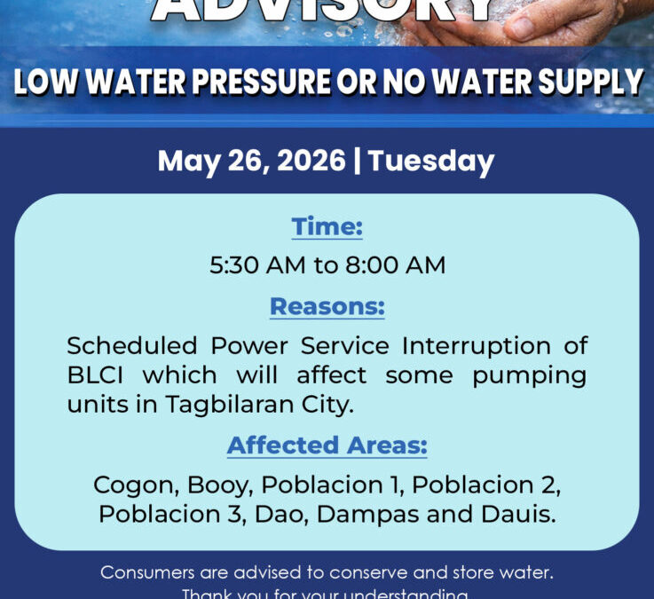 Water Service Interruption Advisory, May 26, 2026.