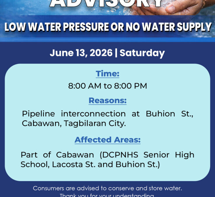 Water Service Interruption Advisory, June 13, 2026.