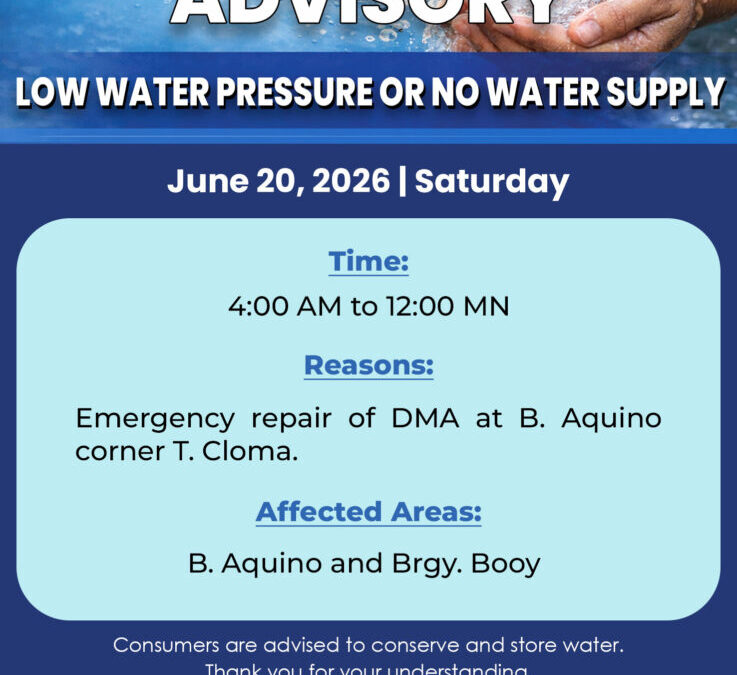 Water Service Interruption Advisory, June 20, 2026.