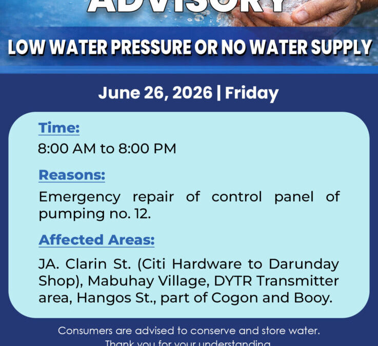 Water Service Interruption Advisory, June 26, 2026.