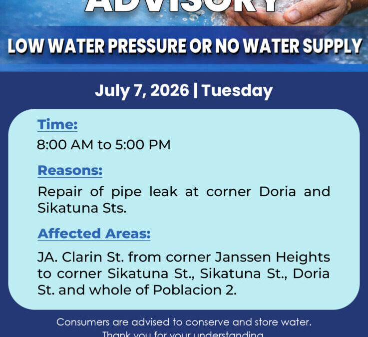 Water Service Interruption Advisory, July 7, 2026.