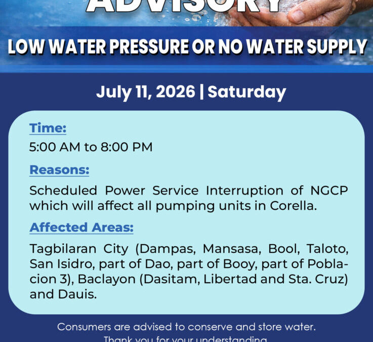 Water Service Interruption Advisory, July 11, 2026.