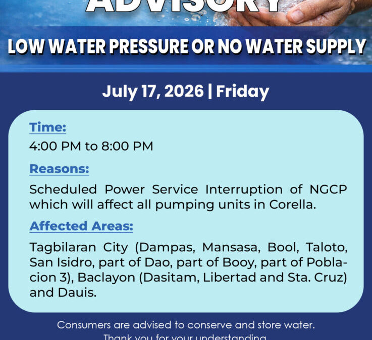 Water Service Interruption Advisory, July 17, 2026.