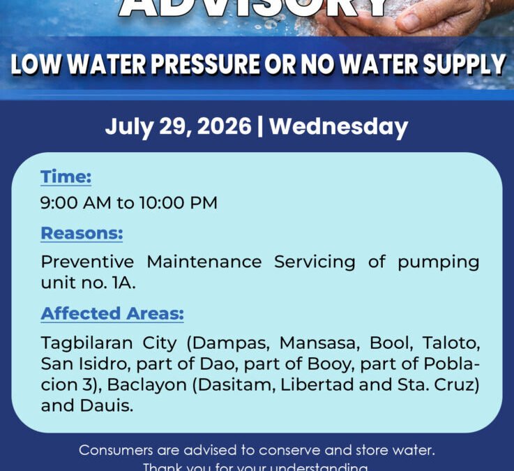 Water Service Interruption Advisory, July 29, 2026.