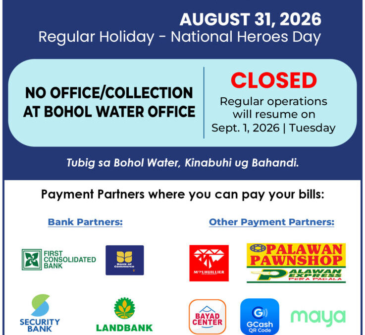 Customer Advisory, August 28 & 31, 2026.