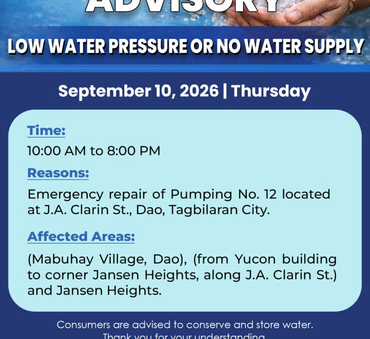 Water Service Interruption Advisory, September 10, 2026.