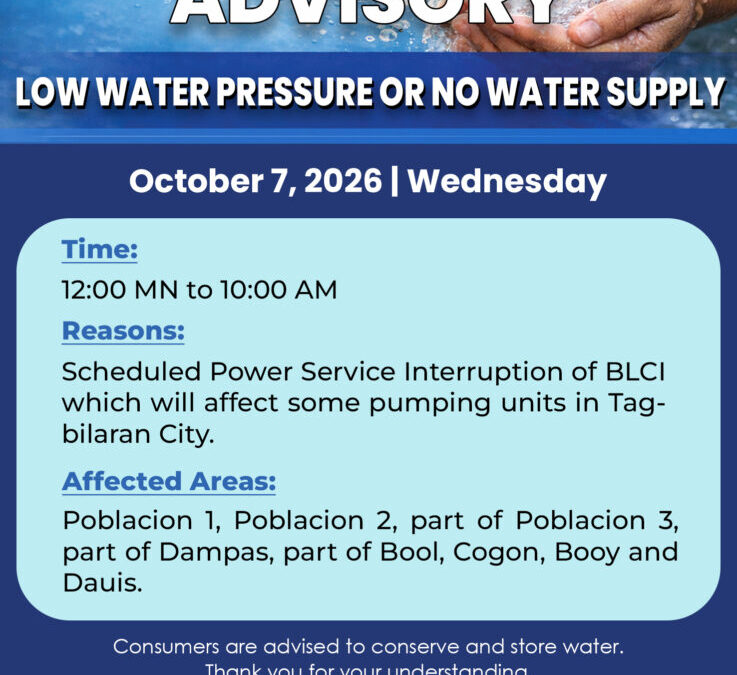 Water Service Interruption Advisory, October 7, 2026.